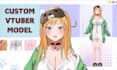 draw and rig live2d vtuber model 2d anime vtuber model live 2d vtuber commission
