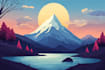create an illustration of a flat vector illustration