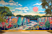 create graffiti pop art canvas designs and murals