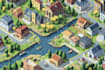draw a unique vector or isometric map
