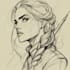 fantasy character sketch in unique style