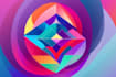 create abstract geometric digital art