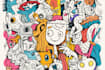 create cartoon doodle art illustration for your project