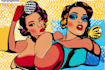 draw a retro pop art roy lichtenstein style