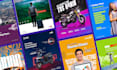 design instagram, facebook posts and ad creatives