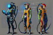 draw sci fi or fantasy concept art illustration characters