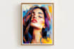 draw abstract art colorful digital oil painting portrait