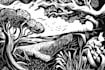 do linocut carving prints style illustration