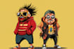 make a vector character design illustration
