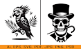 art your silhouette vector portrait into an illustration stencil