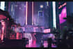 do cyberpunk scifi futuristic city
