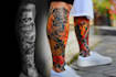 develop a geometric style sleeve tattoo design