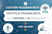 develop a custom telegram bot for your needs