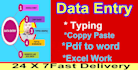do data entry form filling and typing