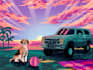 draw pixel art scene and background animation for your game