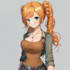 design vtuber model character in live2d with anime style