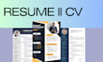 create a federal tech and executive resume  writing