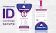design a modern landscape id card, name card, and identity card
