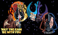 design epic star wars character and scene artwork