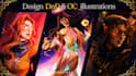draw dnd character art , your oc and bg3 characters