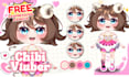 anime chibi vtuber, chibi pngtuber model and live2d rigging for streamers