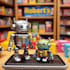 design humanoid robot character, virtual assistant, chatbot, character animate