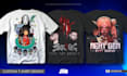 design custom gaming and anime tshirt graphics with dark grunge aesthetic