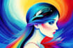 draw a digital abstract art illustration
