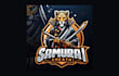 make amazing samurai cheetah mascot logo with creative concepts