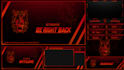 design animated kick streaming overlay, logo and screens