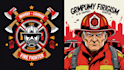 design unique and creative firefighter logo