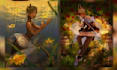 draw fantasy book cover, illustration