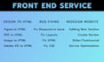 do front end web development in html css javascript