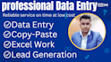 accurate data entry, google maps scraping and email finder