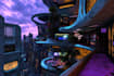 do cyberpunk scifi futuristic city