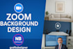 design a high quality zoom virtual meeting background