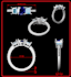 custom jewelry cad design and stl and 3dm files