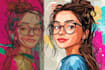 draw high quality vector portraits
