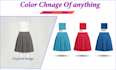 photo color change, recolor, pattern change, complex hair masking