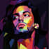 design mosaic and low poly or pop art illustration