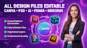 convert PSD, figma, ai, and indesign to editable canva templates