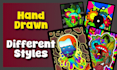create trippy psychedelic art and coloring pages