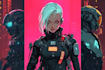 draw cyberpunk pop art anime characters