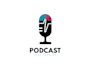 do podcast cover art speaker character logo design