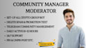 be your crypto discord moderator, telegram admin, chatter, community manager