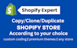 clone shopify store, copy shopify store, duplicate store clone