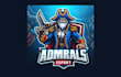 do creative admirals mascot logo with unlimited revisions