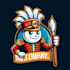 do make marching band mascot logo design with company