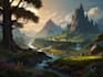 create fantasy landscape concept art
