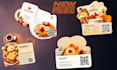 unique design custom shape business cards, menu card, visiting card